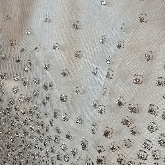 Jona Michelle Girls Cream Dress with Sparkle Details, Size 5 (1205) - Picture 5 of 6